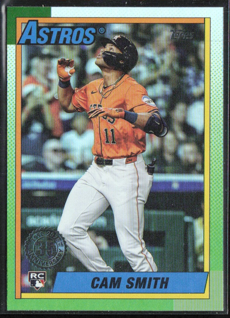Cam Smith 2025 Topps Update 1990 Design RC #U90-44 Houston Astros