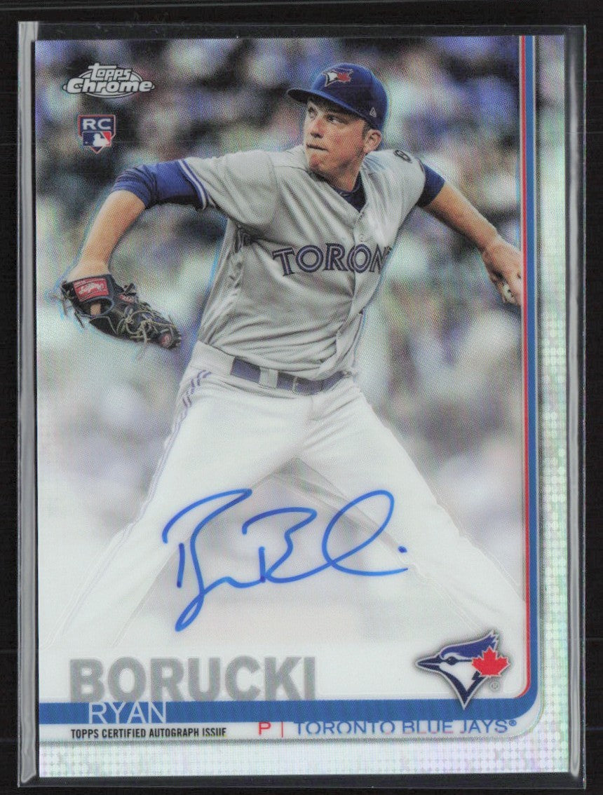 Ryan Borucki 2019 Topps Chrome Refractor RC AUTO /499 #RA-RBO Toronto Blue Jays