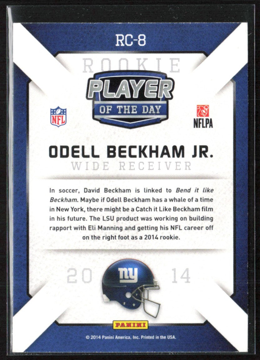 Odell Beckham Jr. 2014 Panini Player of the Day RC #RC-8 New York Giants