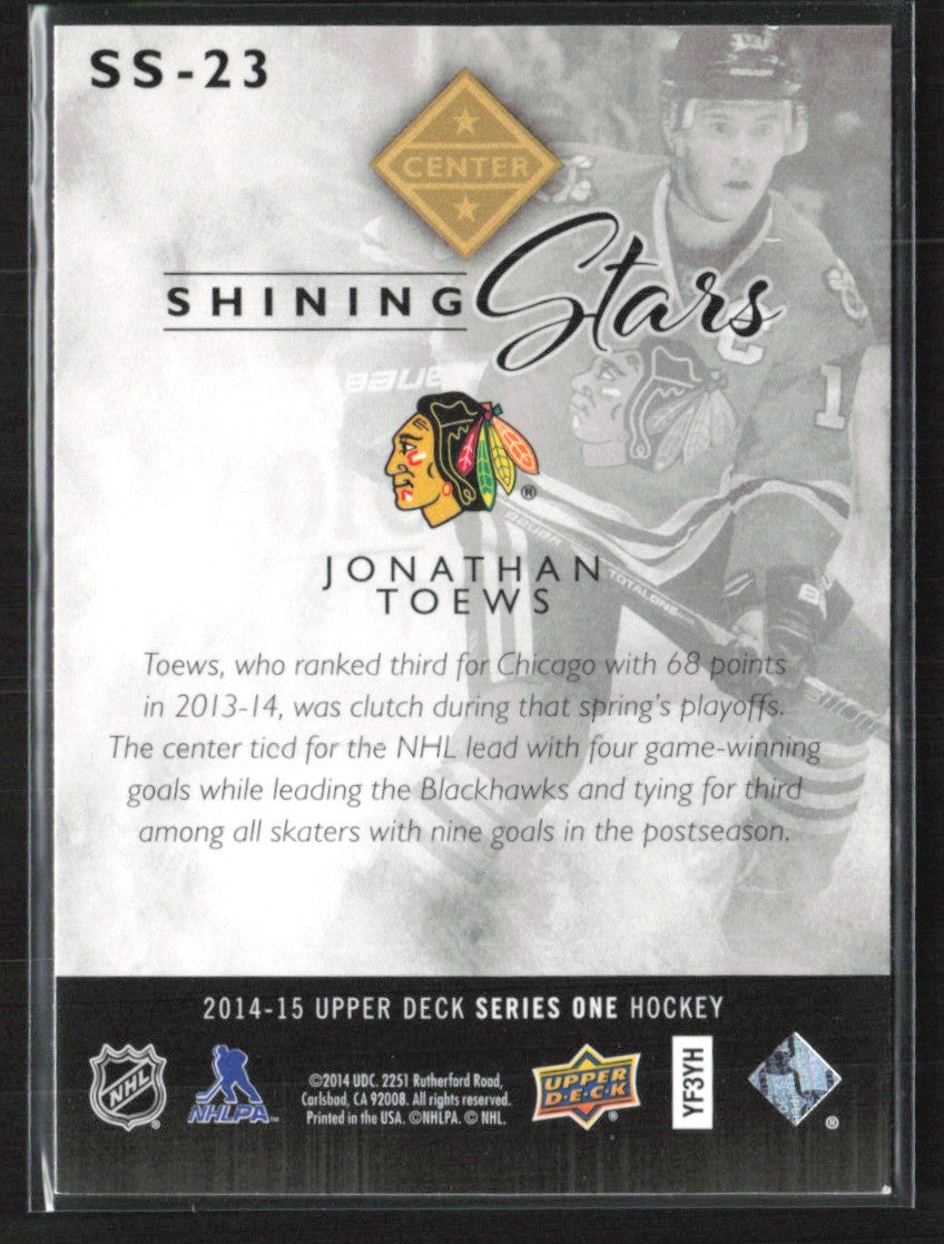 Jonathan Toews 2014 Upper Deck Shining Stars #SS-23 Chicago Blackhawks