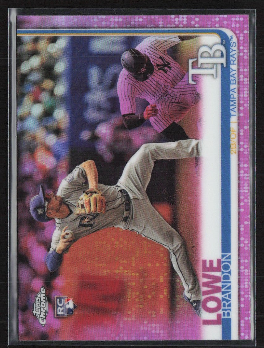 Brandon Lowe 2019 Topps Chrome Pink Refractor RC #151 Tampa Bay Rays