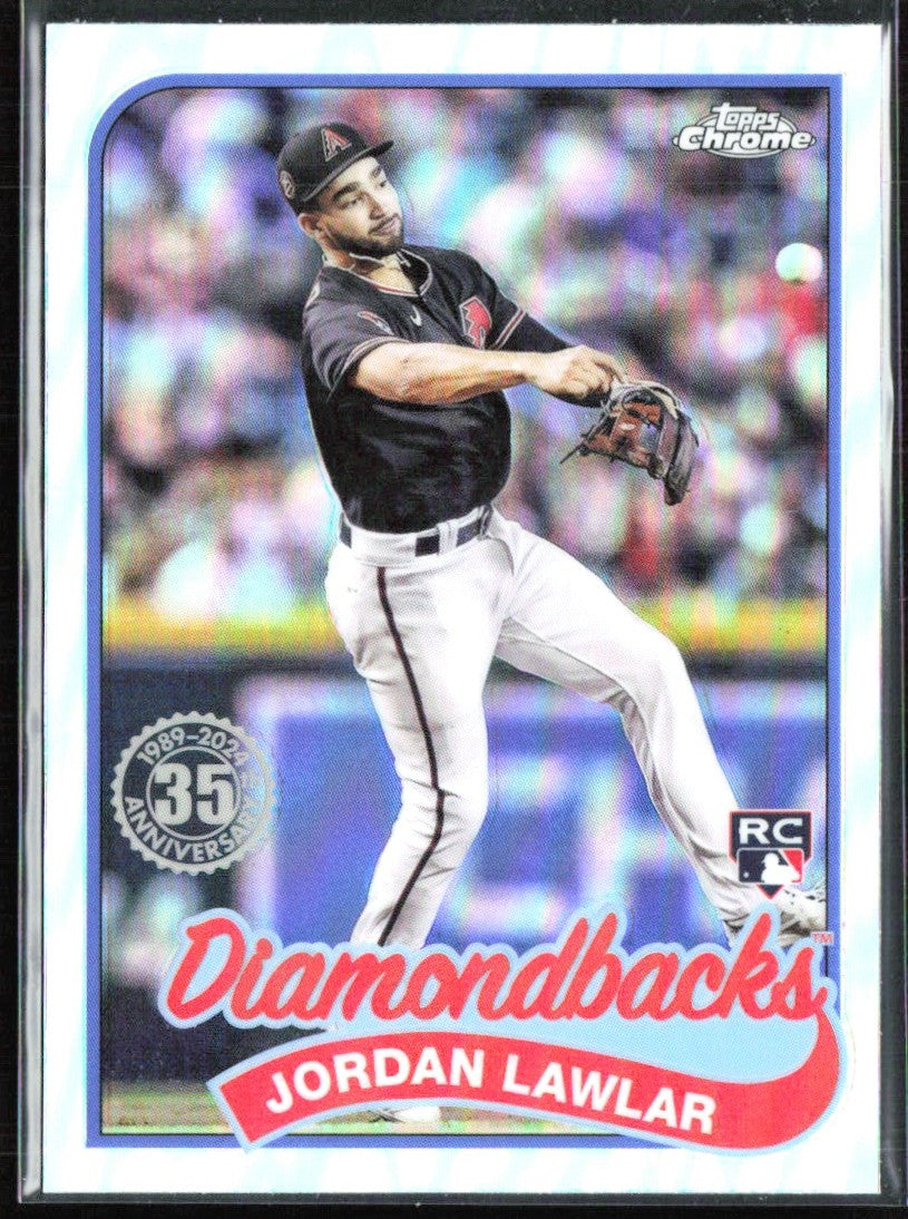 Jordan Lawlar 2024 Topps Chrome 1989 Design RC #89CB-14 Arizona Diamondbacks