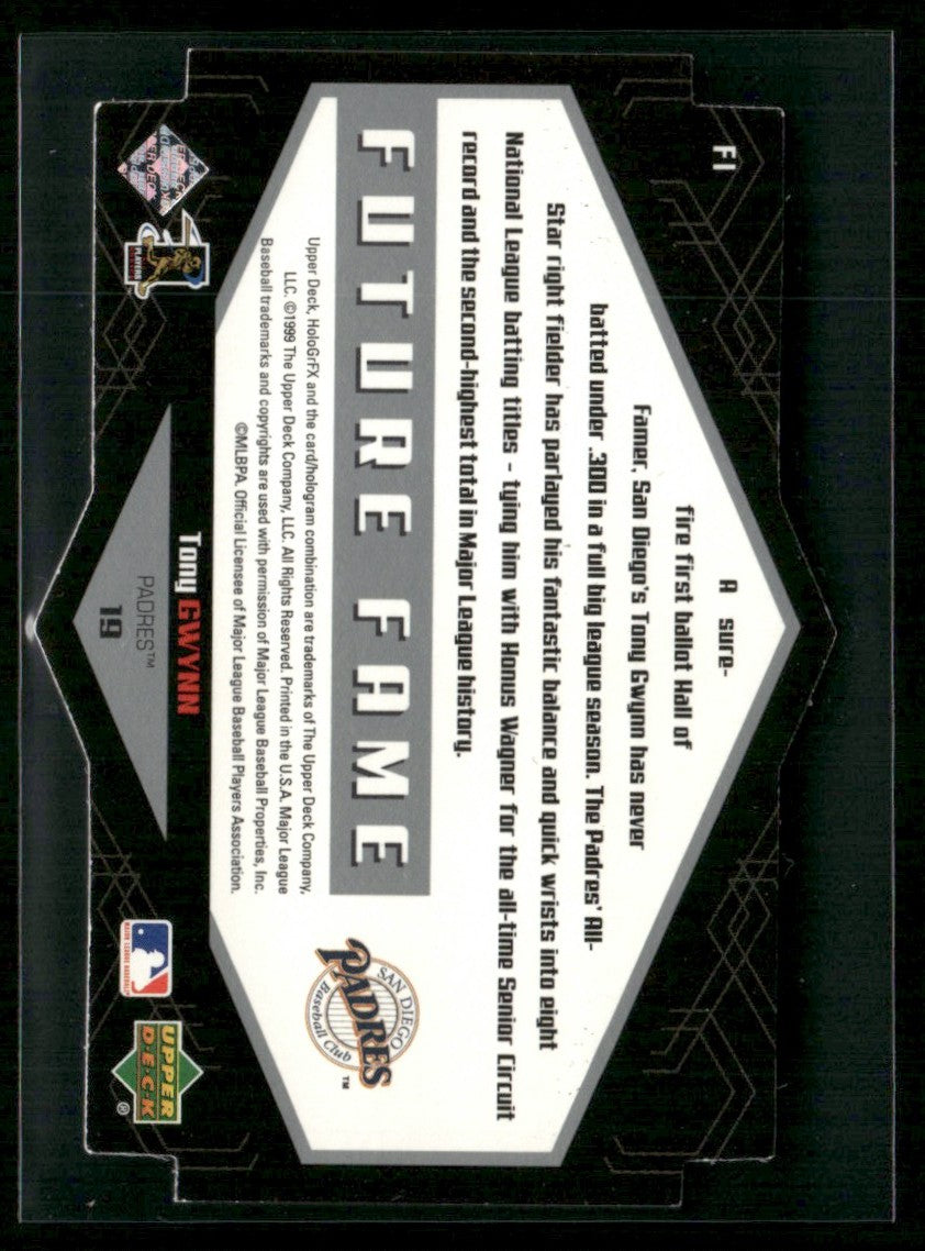 Tony Gwynn 1999 Upper Deck HoloGrFX Future Fame #19 San Diego Padres