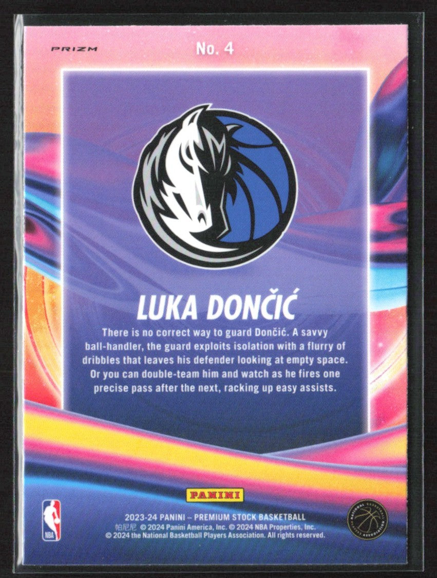 Luka Doncic 2023 Hoops Premium Stock Anti-Gravity Silver Prizm #4