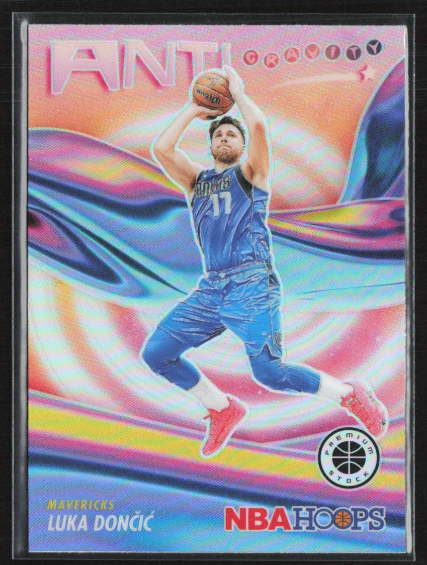 Luka Doncic 2023 Hoops Premium Stock Anti-Gravity Silver Prizm #4
