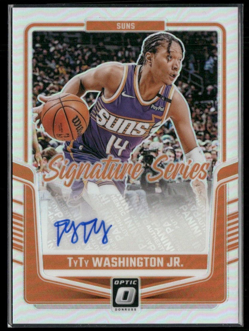 TyTy Washington Jr. 2024 Donruss Optic Signature Series Holo Silver Prizm AUTO