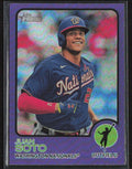 Juan Soto 2022 Topps Heritage Purple Refractor #154 Washington Nationals