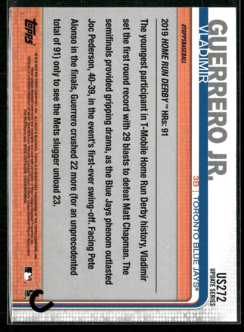 Vladimir Guerrero Jr. 2019 Topps Update RC #US272 Toronto Blue Jays