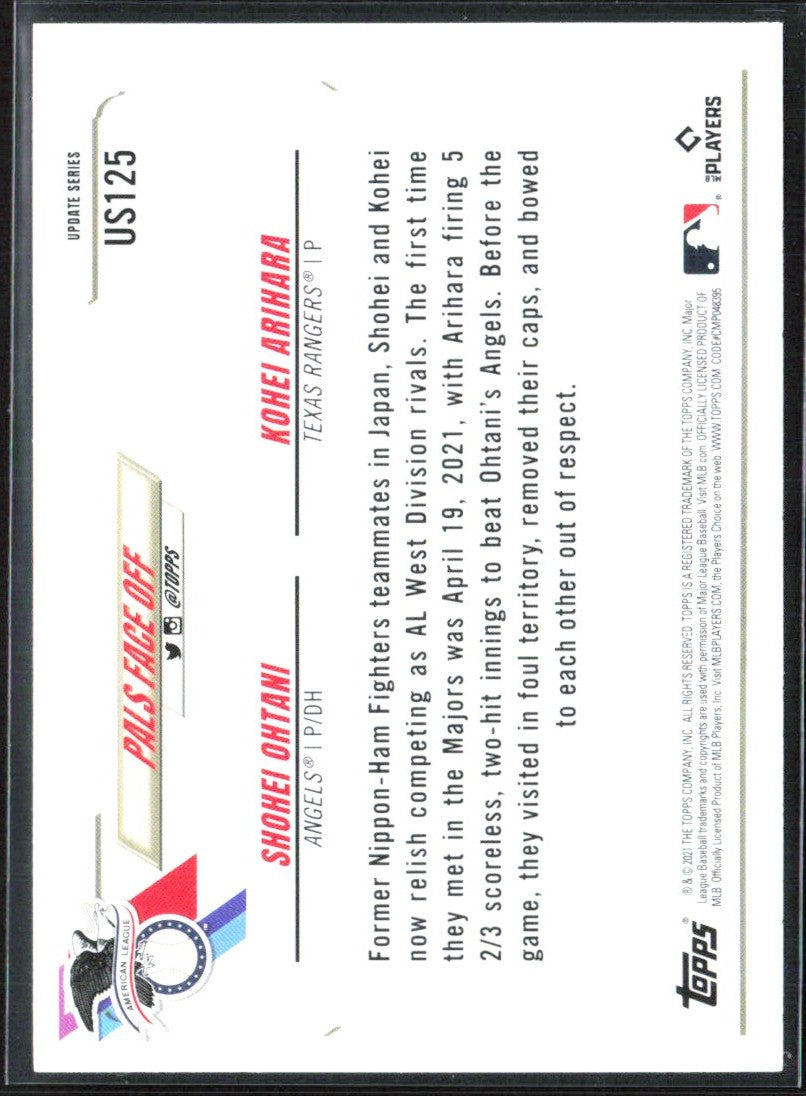 Shohei Ohtani 2021 Topps Veteran Combos #US125 Los Angeles Angels/Texas Rangers