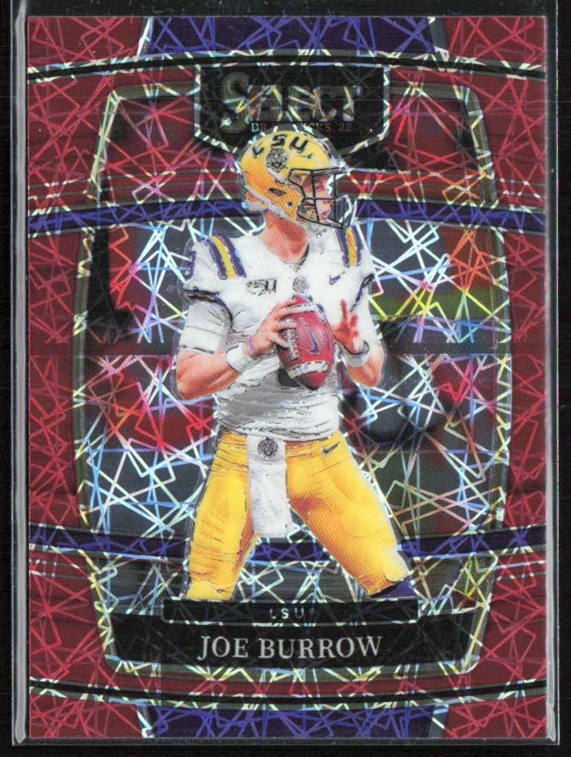 Joe Burrow 2022 Panini Select Draft Picks Concourse Red Laser #45 LSU Tigers