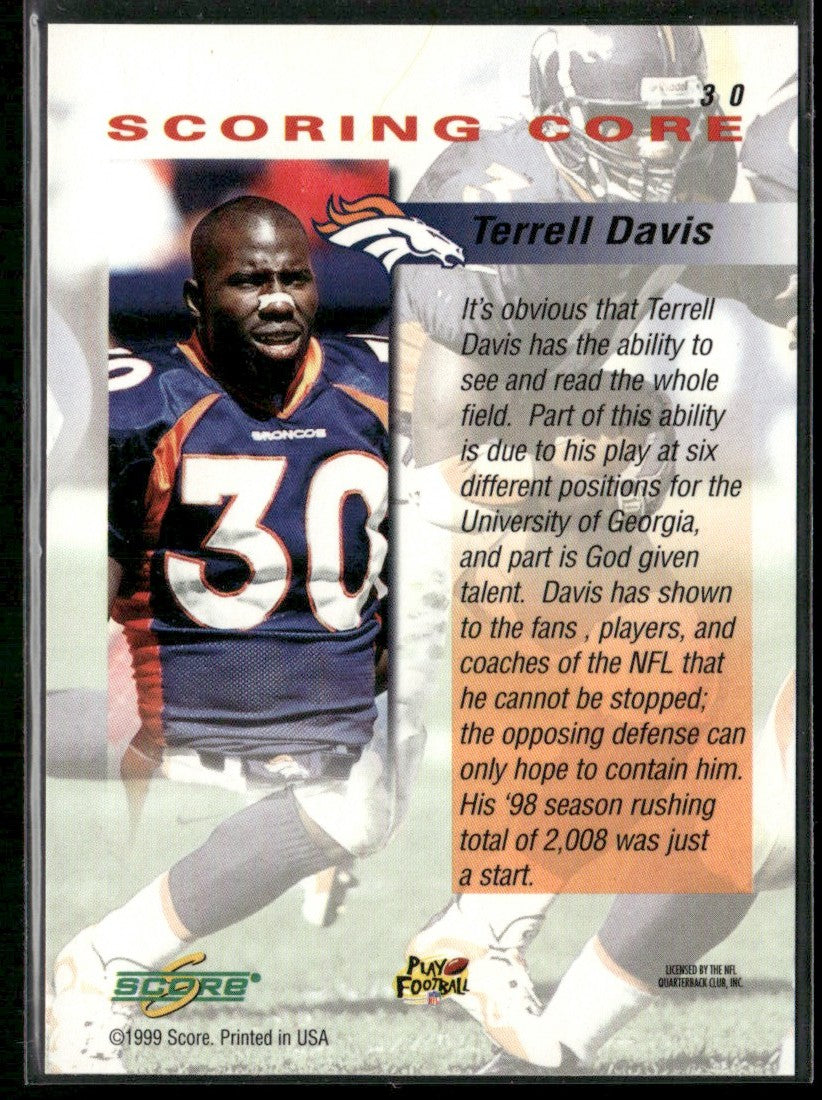 Terrell Davis 1999 Score Scoring Core #30 Denver Broncos