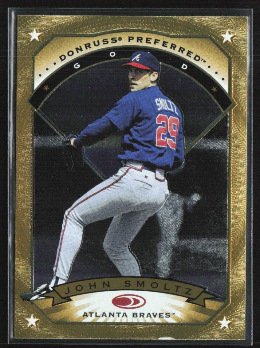 John Smoltz 1997 Donruss Preferred Gold #112 Atlanta Braves
