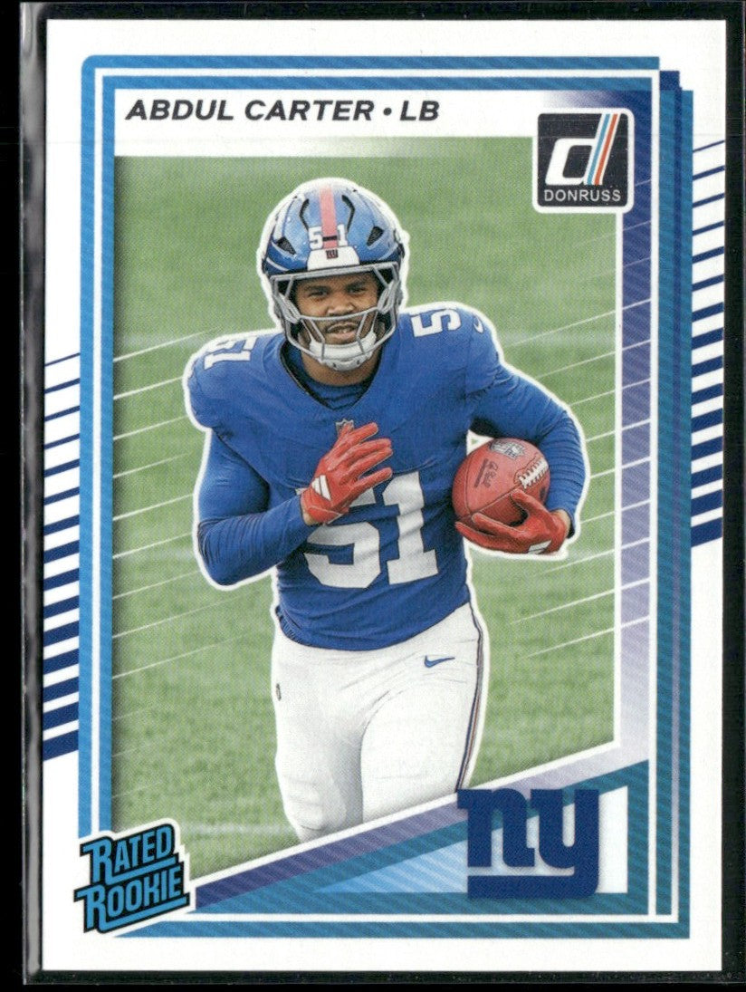 Abdul Carter 2025 Panini Donruss RC #315 New York Giants
