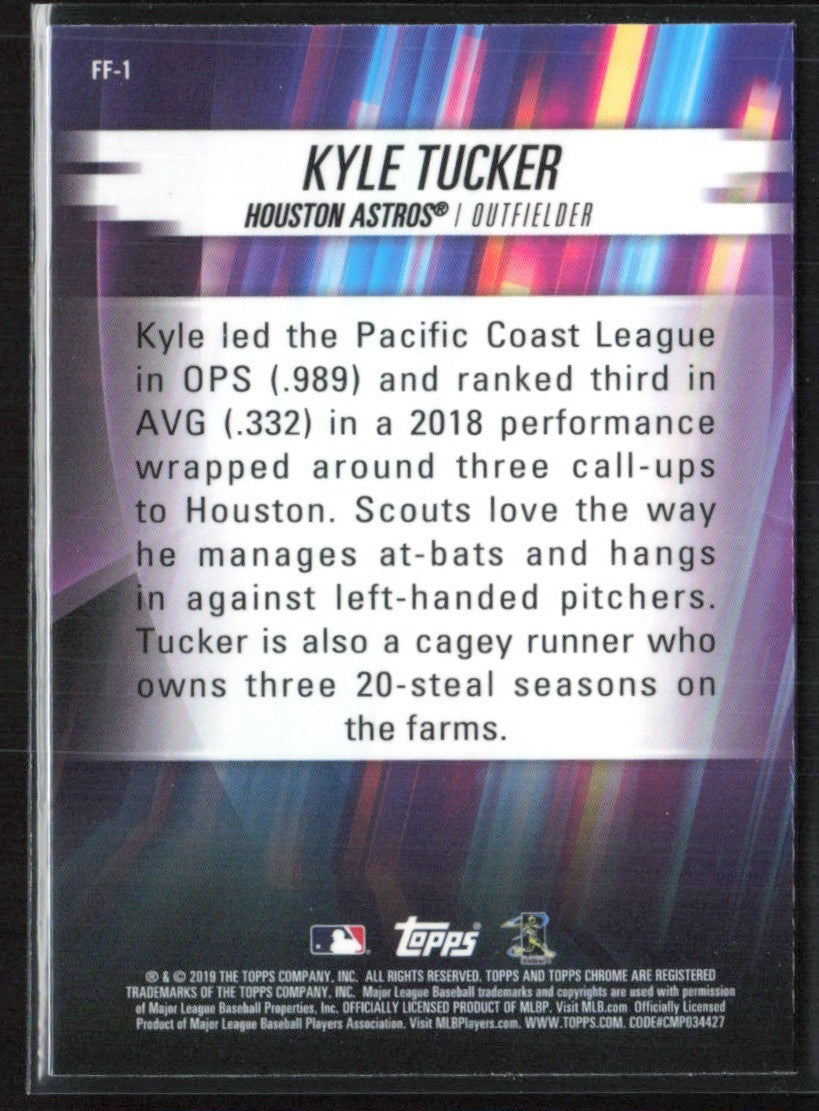 Kyle Tucker 2019 Topps Chrome Freshman Flash RC #FF-1 Houston Astros