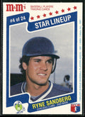 Ryne Sandberg 1987 M&M's Star Lineup #4 Chicago Cubs