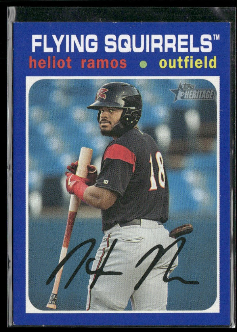 Heliot Ramos 2020 Topps Heritage Minor League Blue /99 #25