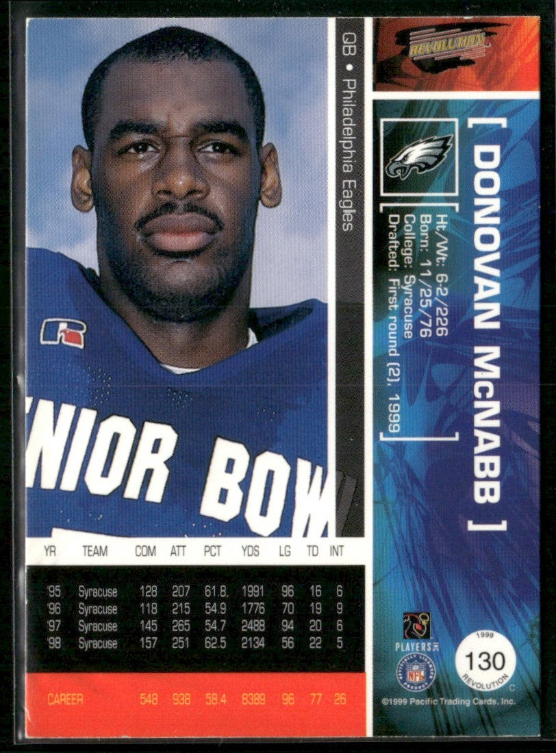 Donovan McNabb 1999 Revolution RC #130 Philadelphia Eagles