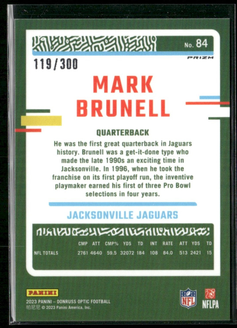Mark Brunell 2023 Donruss Optic Wave Prizm /300 #84 Jacksonville Jaguars