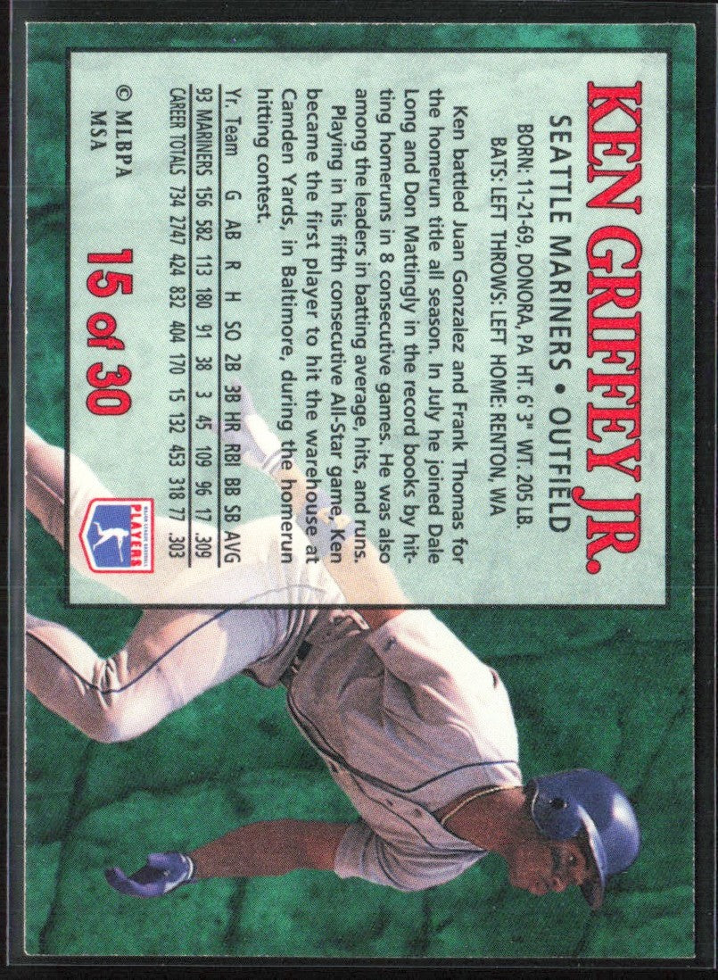 Ken Griffey Jr. 1994 Post Collection #15 Seattle Mariners