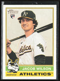 Jacob Wilson 2025 Topps Heritage RC #15 Oakland Athletics