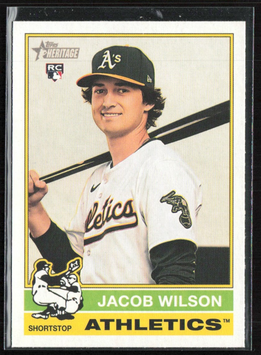 Jacob Wilson 2025 Topps Heritage RC #15 Oakland Athletics