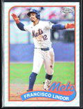 Francisco Lindor 2024 Topps Chrome 1989 Design #89CU-20 New York Mets