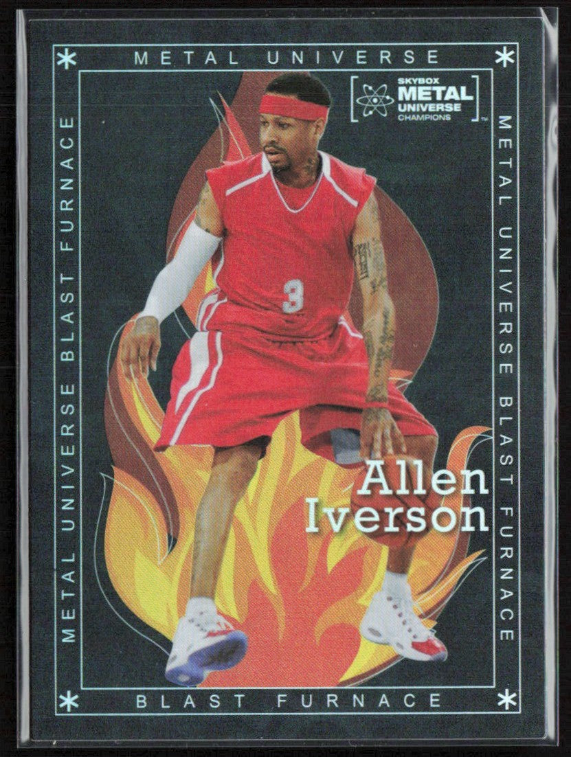 Allen Iverson 2021 Skybox Metal Universe Champions Blast Furnace #BF-12