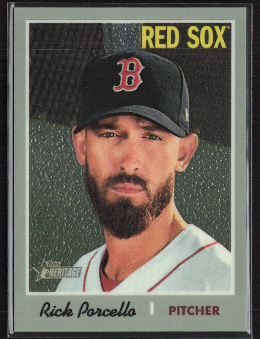 Rick Porcello 2019 Topps Heritage Chrome /999 #THC-279 Boston Red Sox