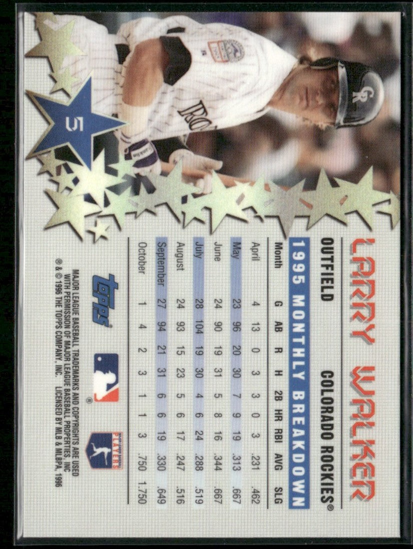 Larry Walker 1996 Topps Star Power #5 Colorado Rockies