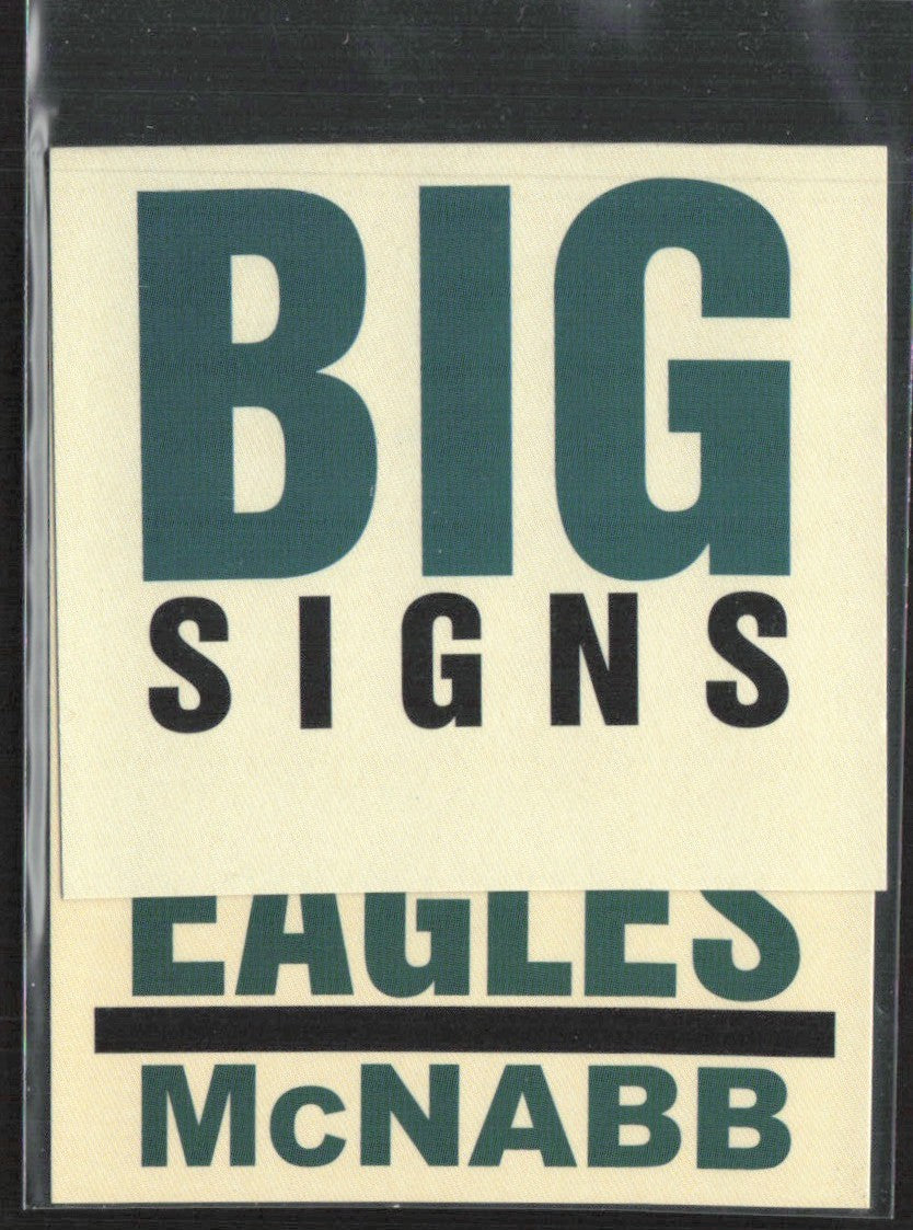 Donovan McNabb 2003 Fleer Big Signs #1 Philadelphia Eagles