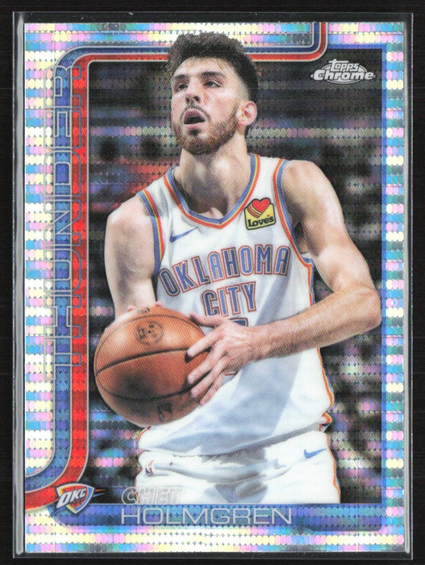 Chet Holmgren 2025 Topps Chrome Pulsar Refractor #134 Oklahoma City Thunder