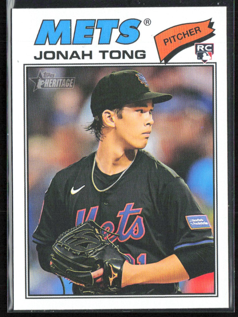 Jonah Tong 2026 Topps Heritage RC #137 New York Mets