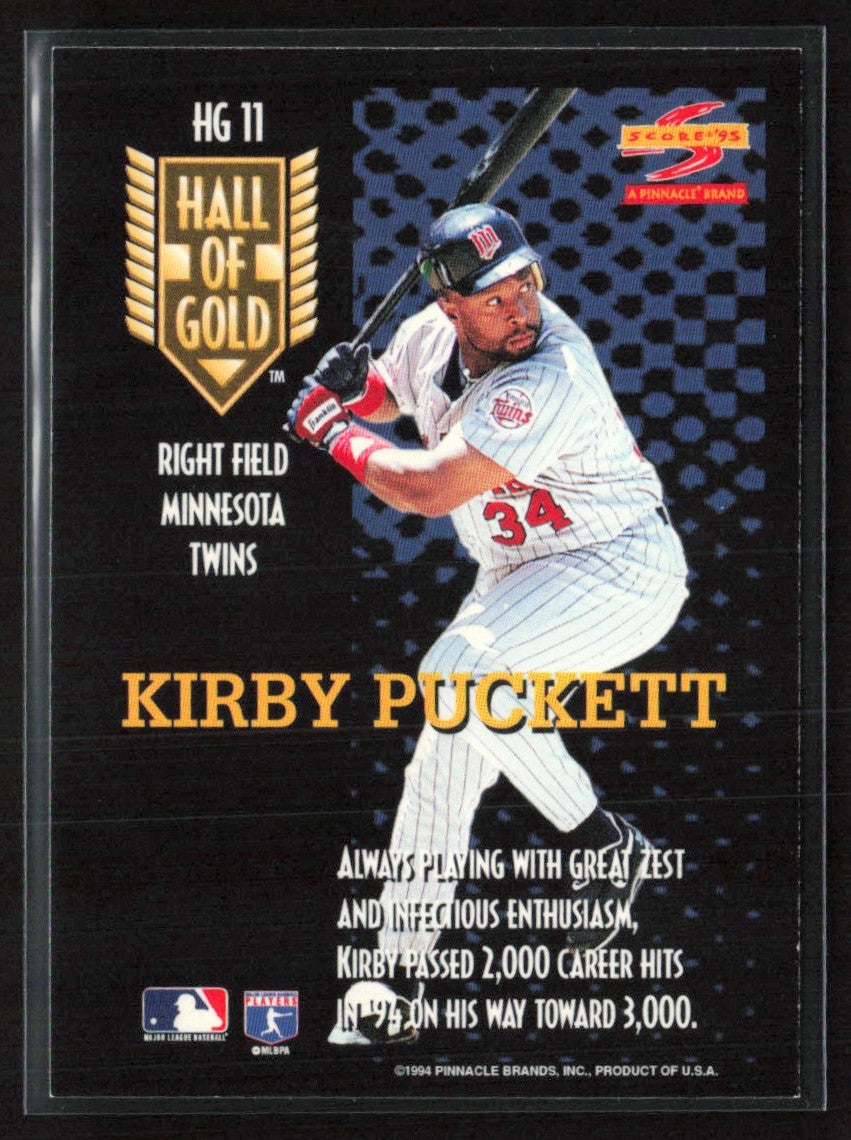 Kirby Puckett 1995 Score Hall of Gold #HG11 Minnesota Twins