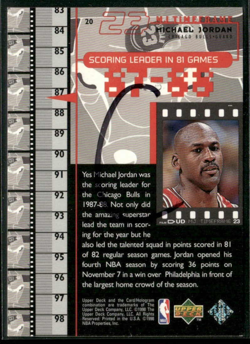 Michael Jordan 1998 Upper Deck Living Legend #20 Chicago Bulls