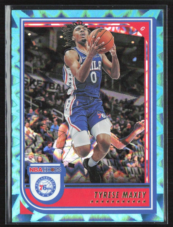Tyrese Maxey 2022 Panini NBA Hoops Teal Explosion #31 Philadelphia 76ers