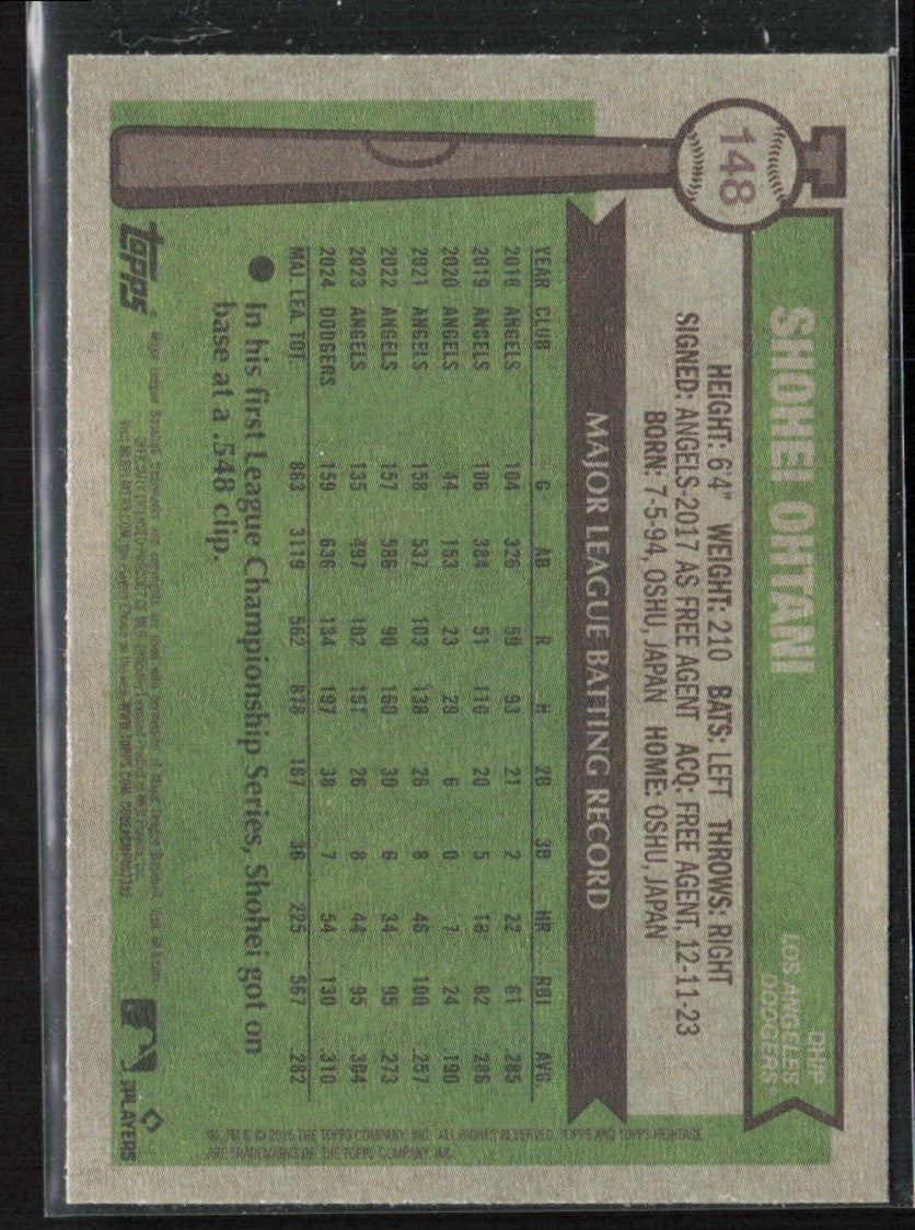 Shohei Ohtani 2025 Topps Heritage #148 Los Angeles Dodgers