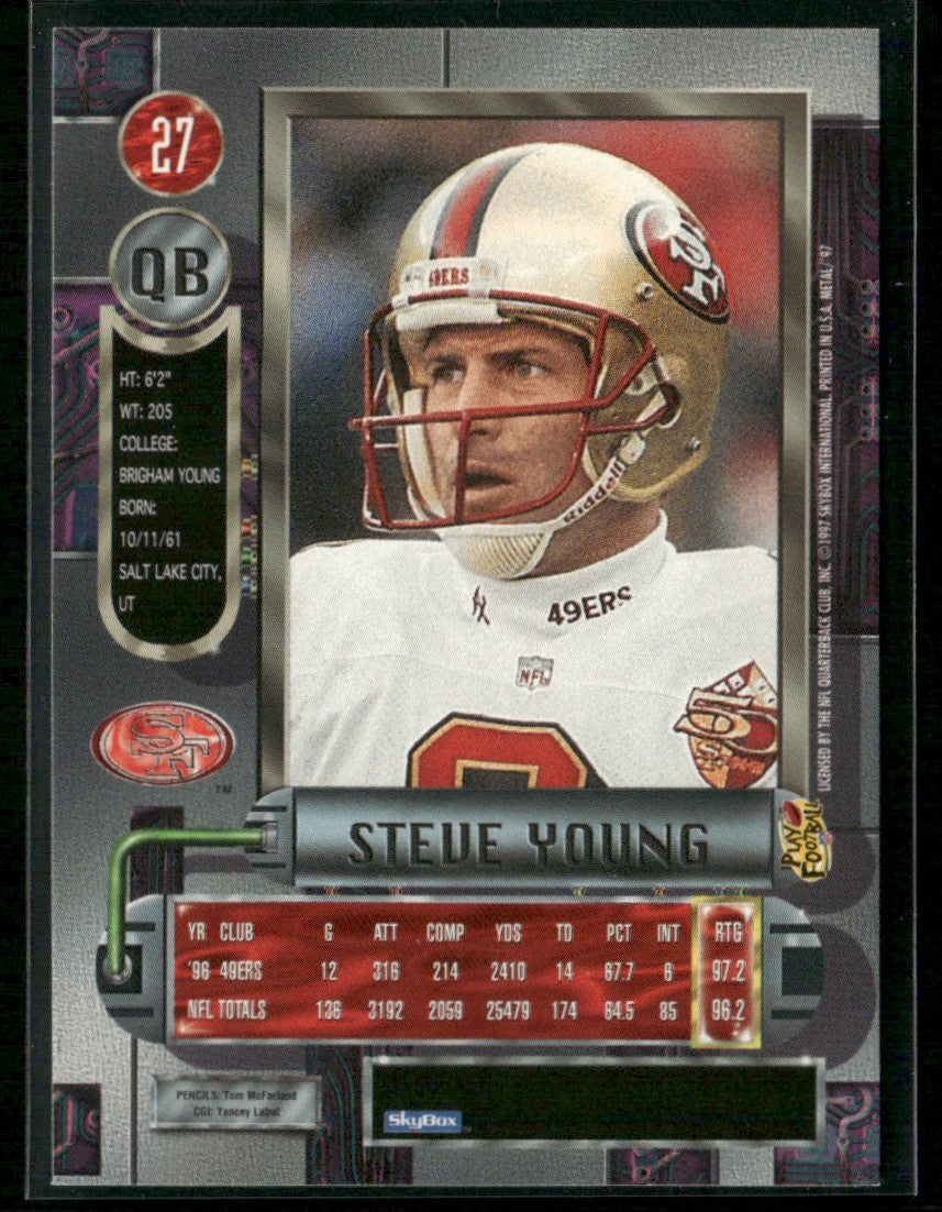 Steve Young 1997 Metal Universe #27 San Francisco 49ers