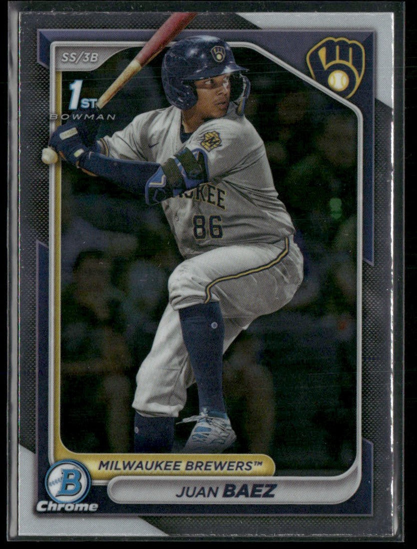 Juan Baez 2024 Bowman Chrome 1st #BCP-160 Milwaukee Brewers