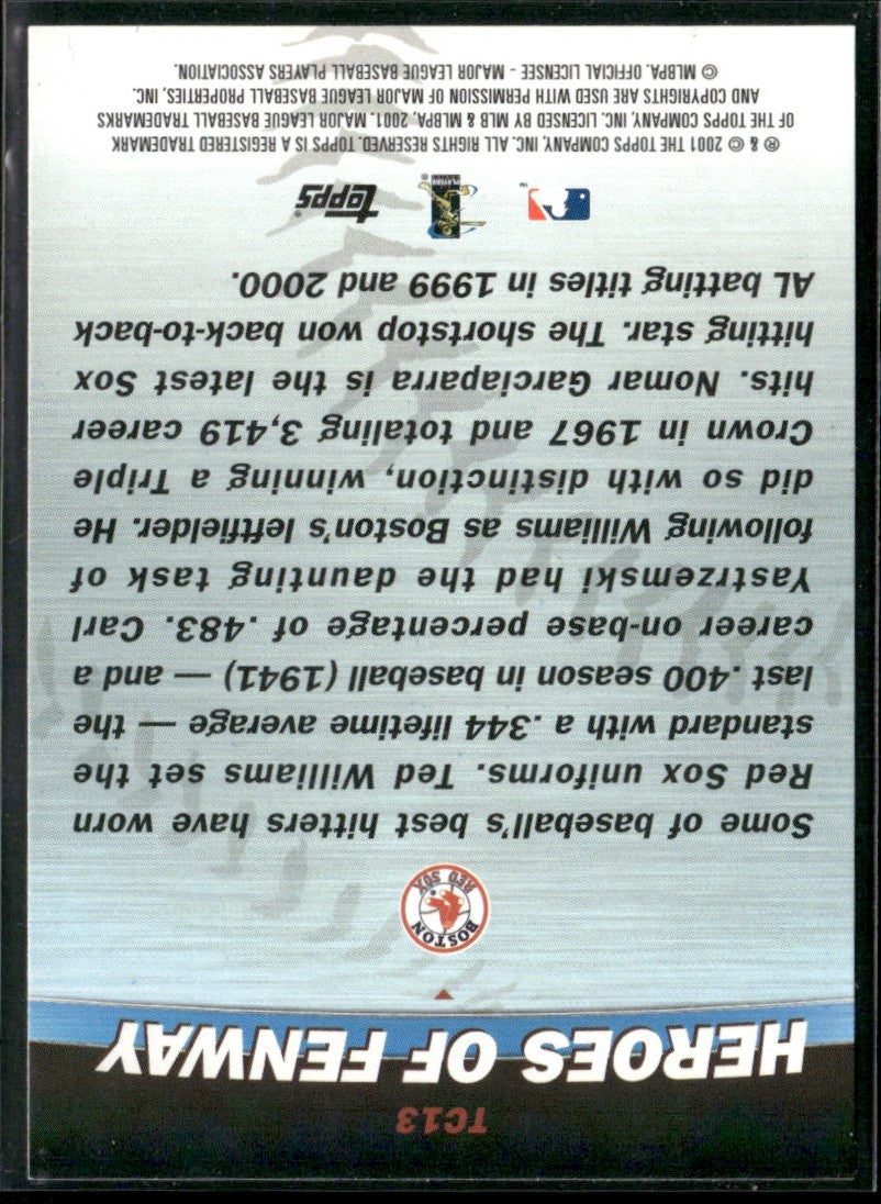 Heroes of Fenway (Carl Yastrzemski/Ted Williams/Nomar Garciaparra) 2001