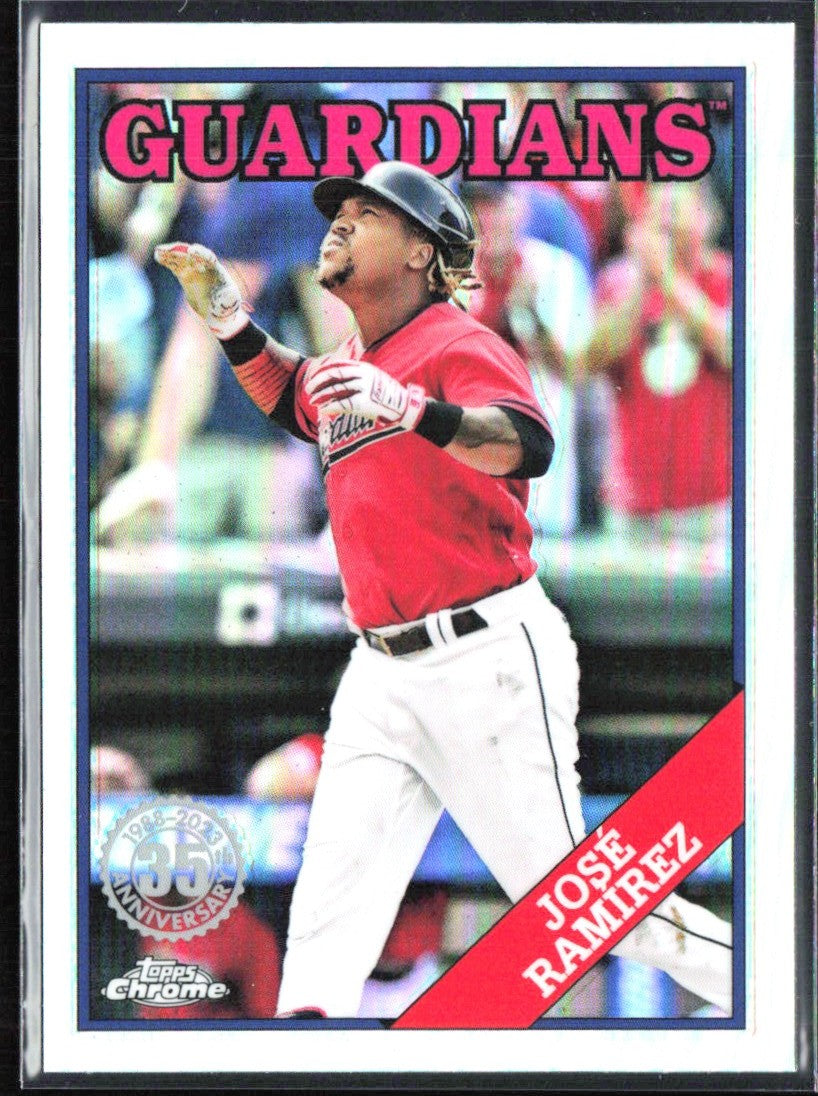 Jose Ramirez 2023 Topps Chrome 1988 Design #88BC-17 Cleveland Guardians