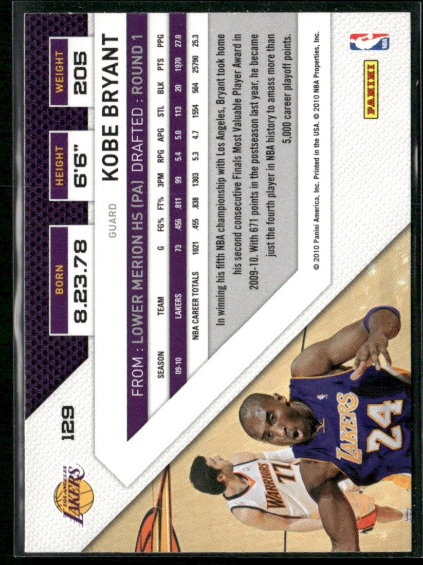 Kobe Bryant 2010 Panini Threads #129 Los Angeles Lakers