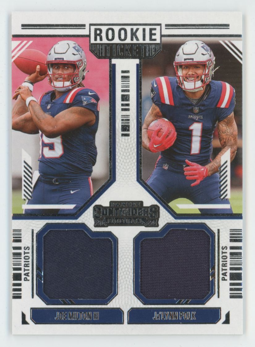 Ja'Lynn Polk / Joe Milton 2024 Panini Contenders Rookie Ticket Jersey #DS-8
