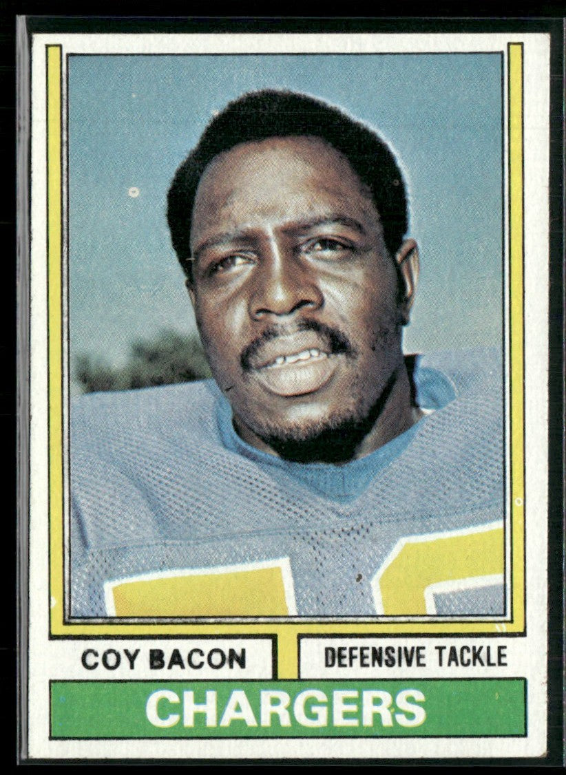 Coy Bacon 1974 Topps #20 San Diego Chargers