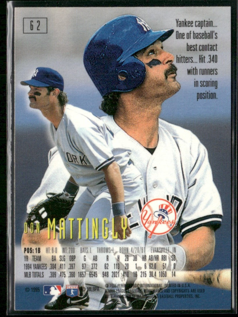 Don Mattingly 1995 Fleer Emotion #62 New York Yankees