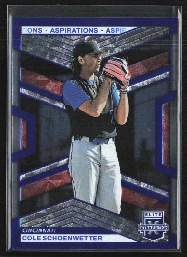 Cole Schoenwetter 2023 Panini Elite Extra Edition Blue Aspirations /349 #10
