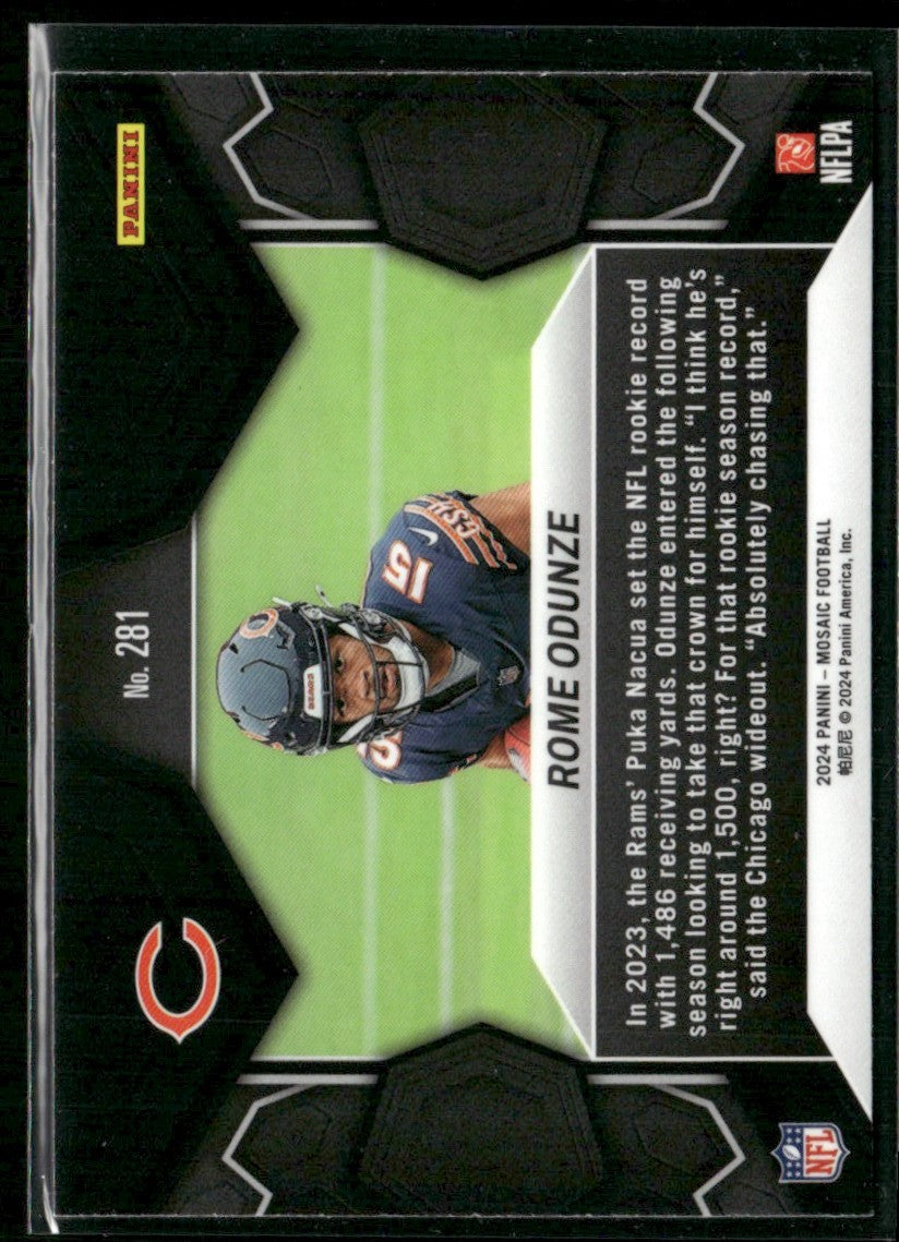 Rome Odunze 2024 Panini Absolute RC #281 Chicago Bears