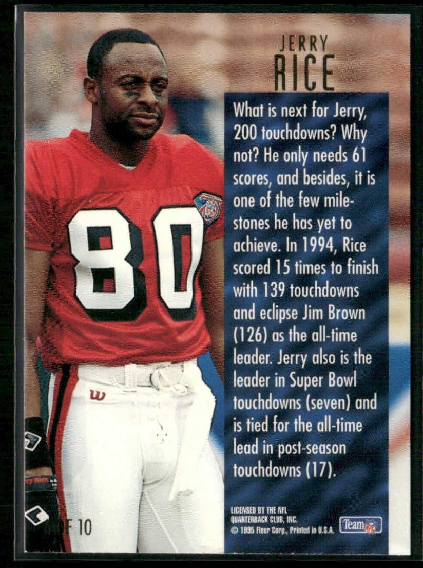 Jerry Rice 1995 Fleer Ultra Touchdown King #6 San Francisco 49ers