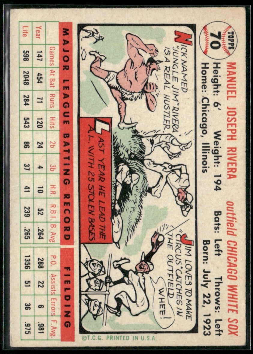 Jim Rivera 1956 Topps #70 Chicago White Sox