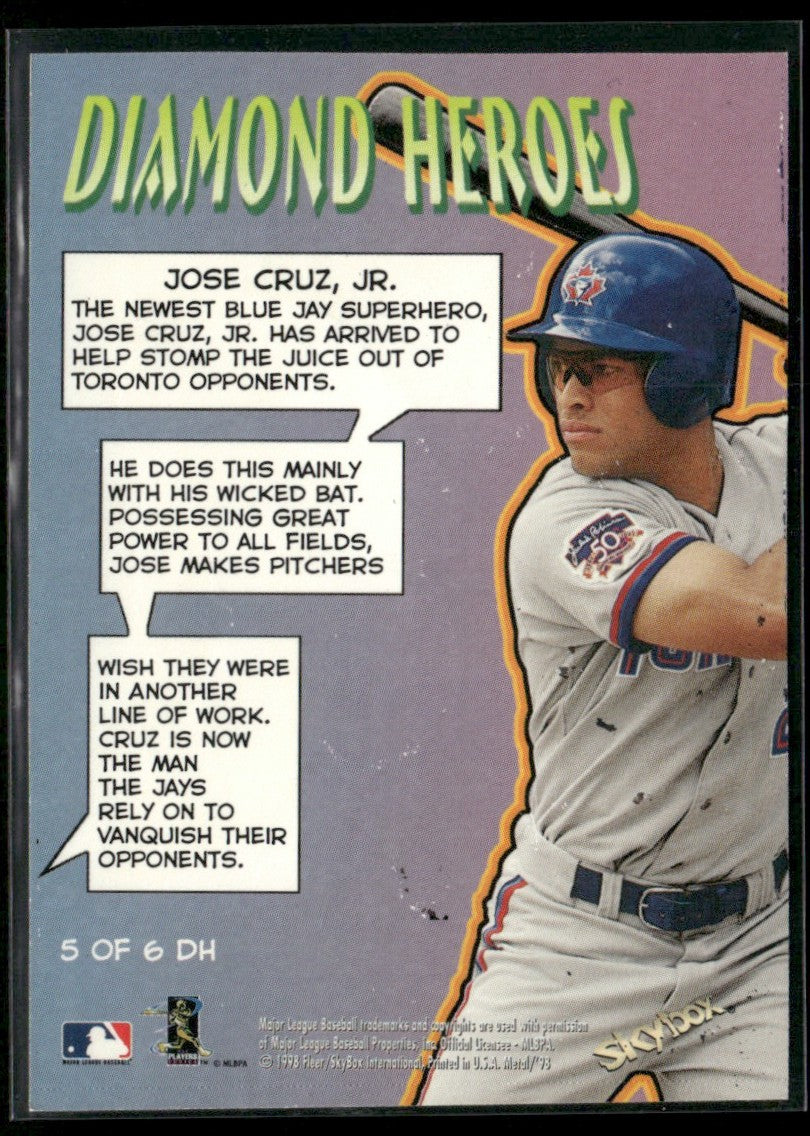 Jose Cruz Jr. 1998 SkyBox Metal Universe Diamond Heroes #5DH Toronto Blue Jays