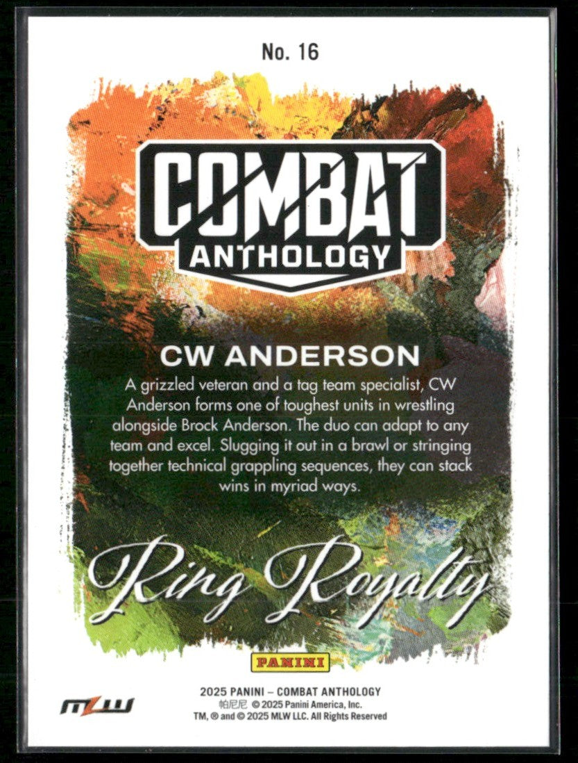 CW Anderson 2025 Panini Combat Anthology Ring Royalty Silver #16